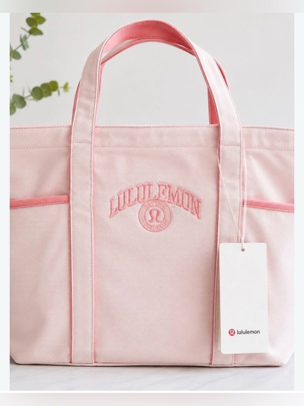 Lululemon Daily Multi-Pocket Canvas Tote Collegiate Pink NWT